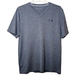 Under Armour Heatgear Hethered Gray V Neck Size Large